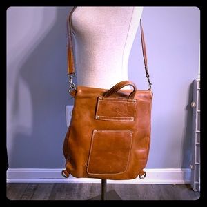 PATRICIA NASH Large Brown Leather TOTE